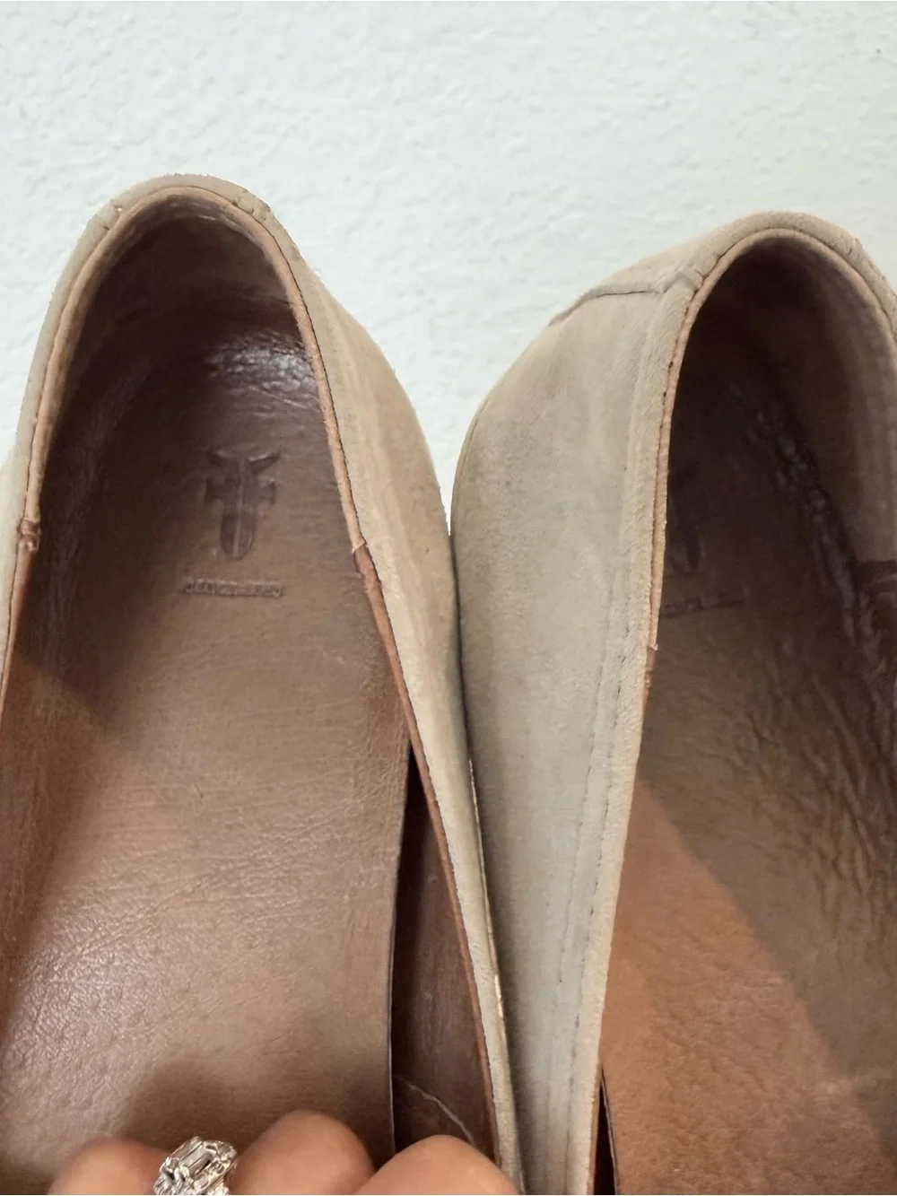 FRYE- Melanie Slip On in Cream - Size 7